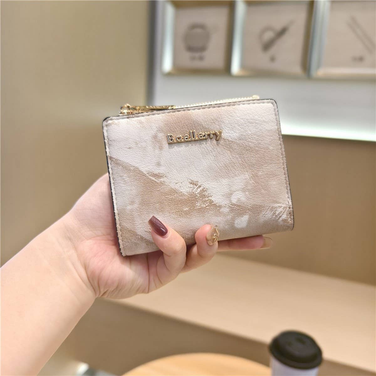 New Soft Pu Ink Painting 2-Fold Wallet_Cwab06273