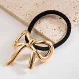 NEW METAL BOW HIGH ELASTIC DURABLE PONYTAIL TIE_CWAHA6215