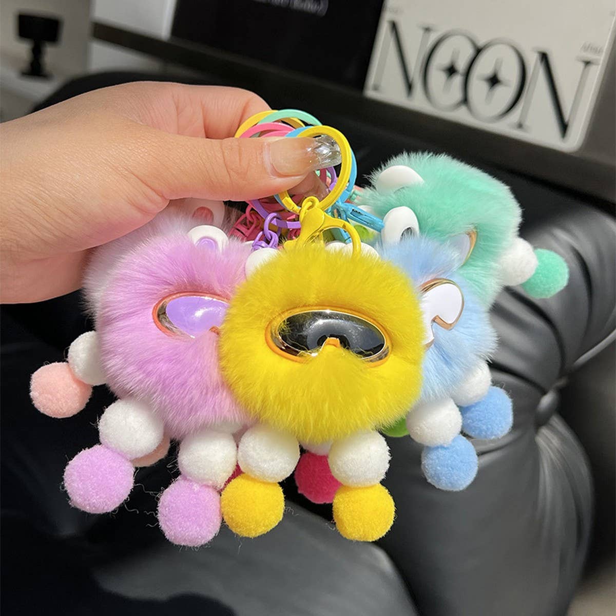 CUTE PLUSH ROBOT CAR KEYCHAIN BAG PENDANT GIFT_CWMM2553
