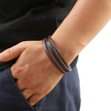 NEW BRAIDED STAINLESS STEEL CHAIN BRACELET_CWAJE1464