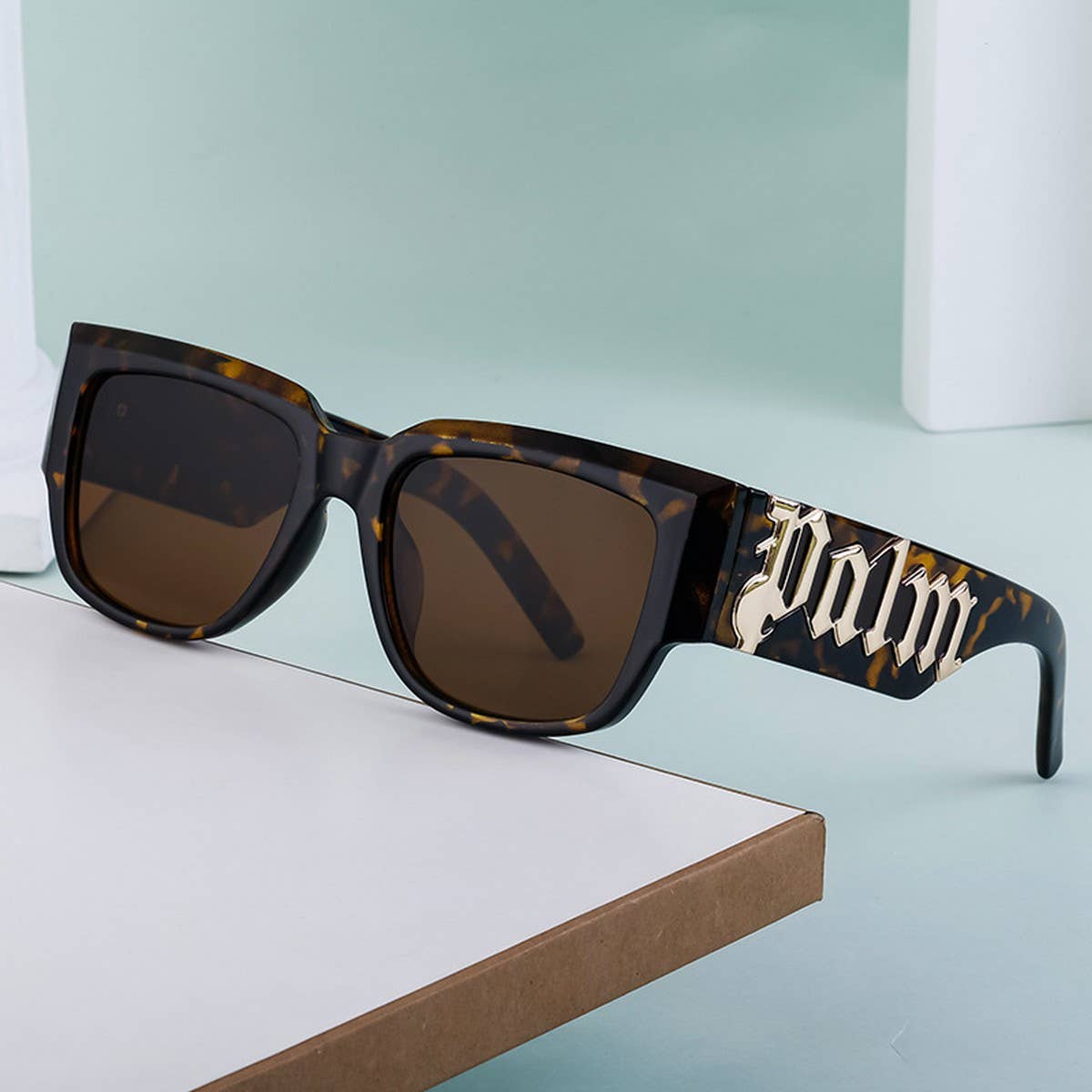 FASHION PERSONALITY WIDE TEMPLE CAT EYE SUNGLASSES_CWASG0665