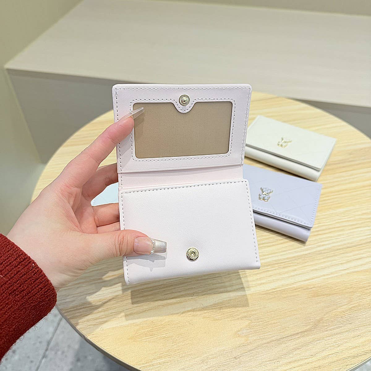 Cute Quilted Bear 3-Fold Wallet Ins_Cwab06257
