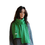 Wool Cable Knit Scarfsoft Double-Sided Wrap_Cwasc2310