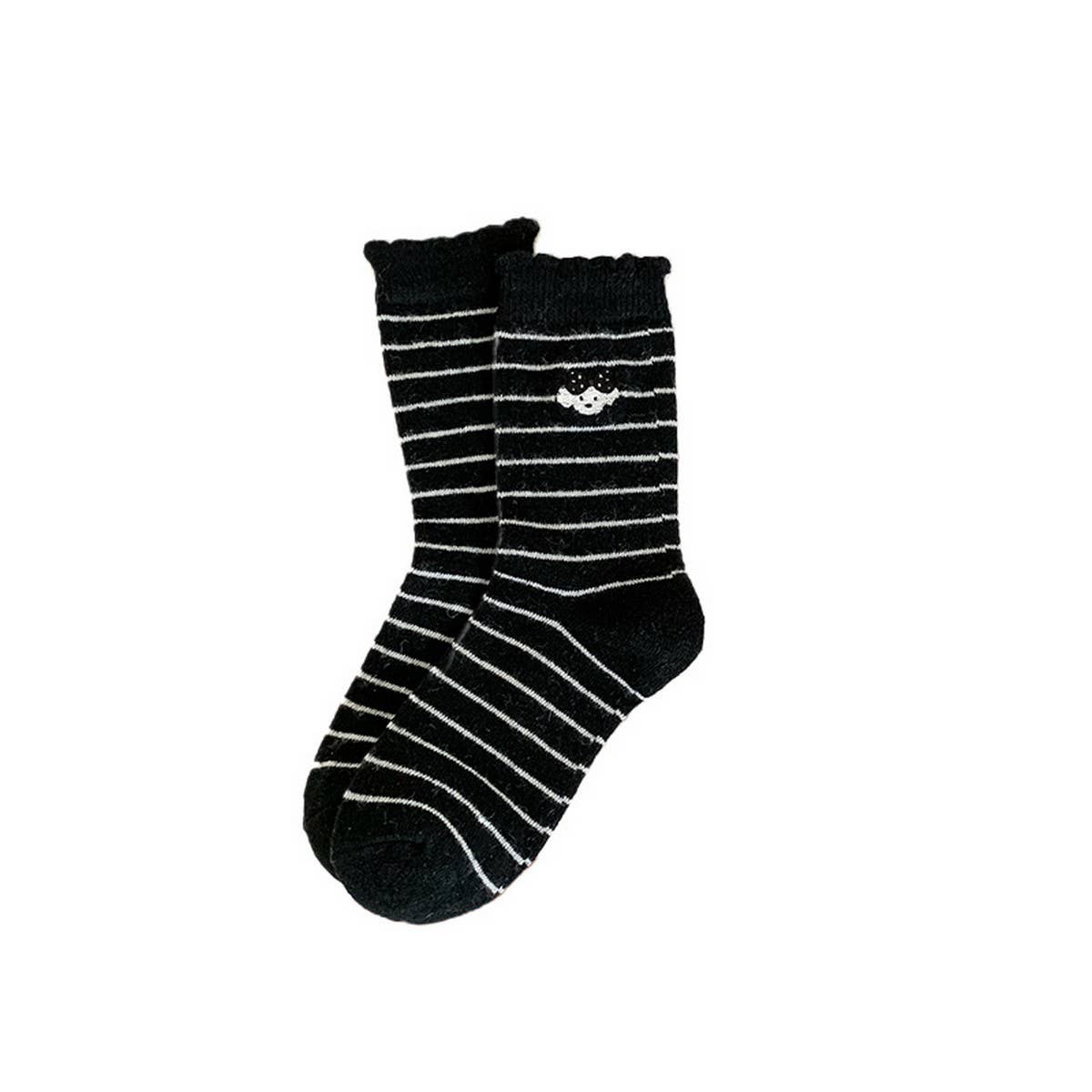 Cute Puppy Wool Slouchy Crew Socks Ins_Cwms03361