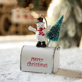 IRON COLORFUL XMAS TREE ORNAMENT REINDEER SANTA_CWMM9798