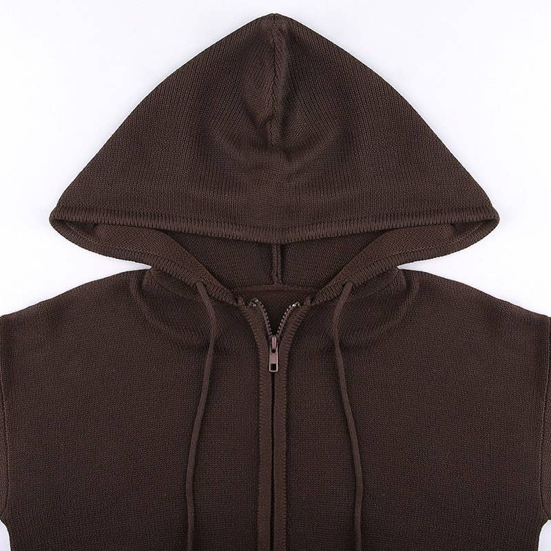 Warm Hooded Zipper Sport Zipper Cardigan