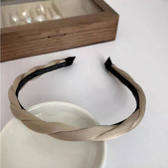 Simple Solid Color Braided Headband Women_Cwaha07742