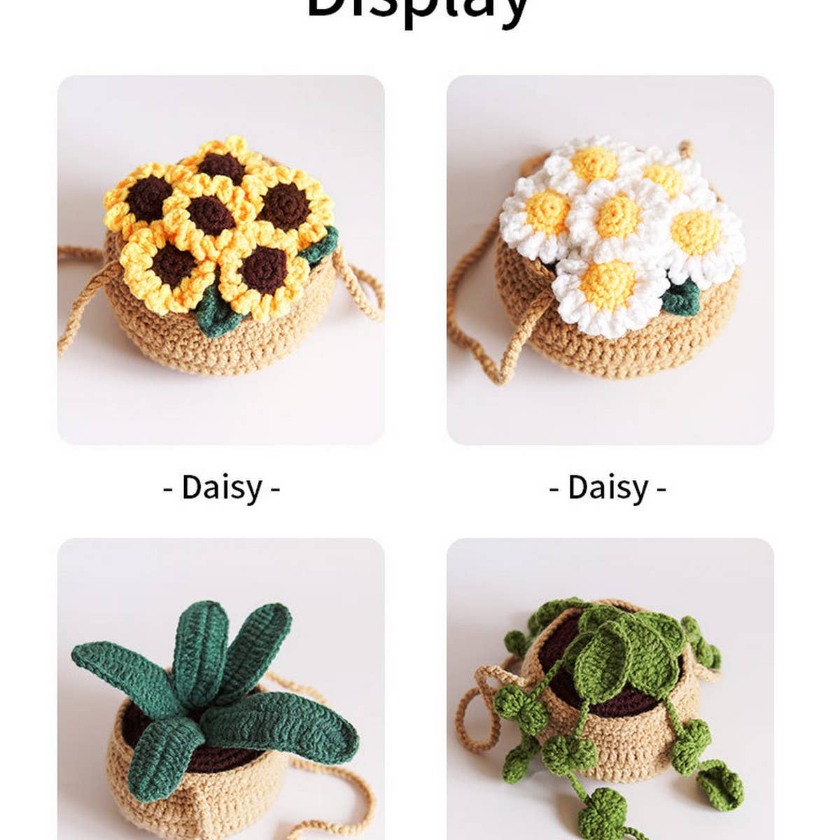 POTTED PLANT PENDANT DIY WOVEN MATERIAL PACKAGE_CWMM0828