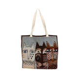 Cat Cat Cloth Bag Horizontal Single-Shoulder Bag