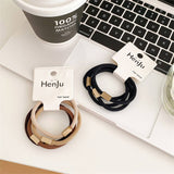 4PCS SET FASHION STRETCHY ELASTIC SIMPLE HAIR TIES_CWAHA0338