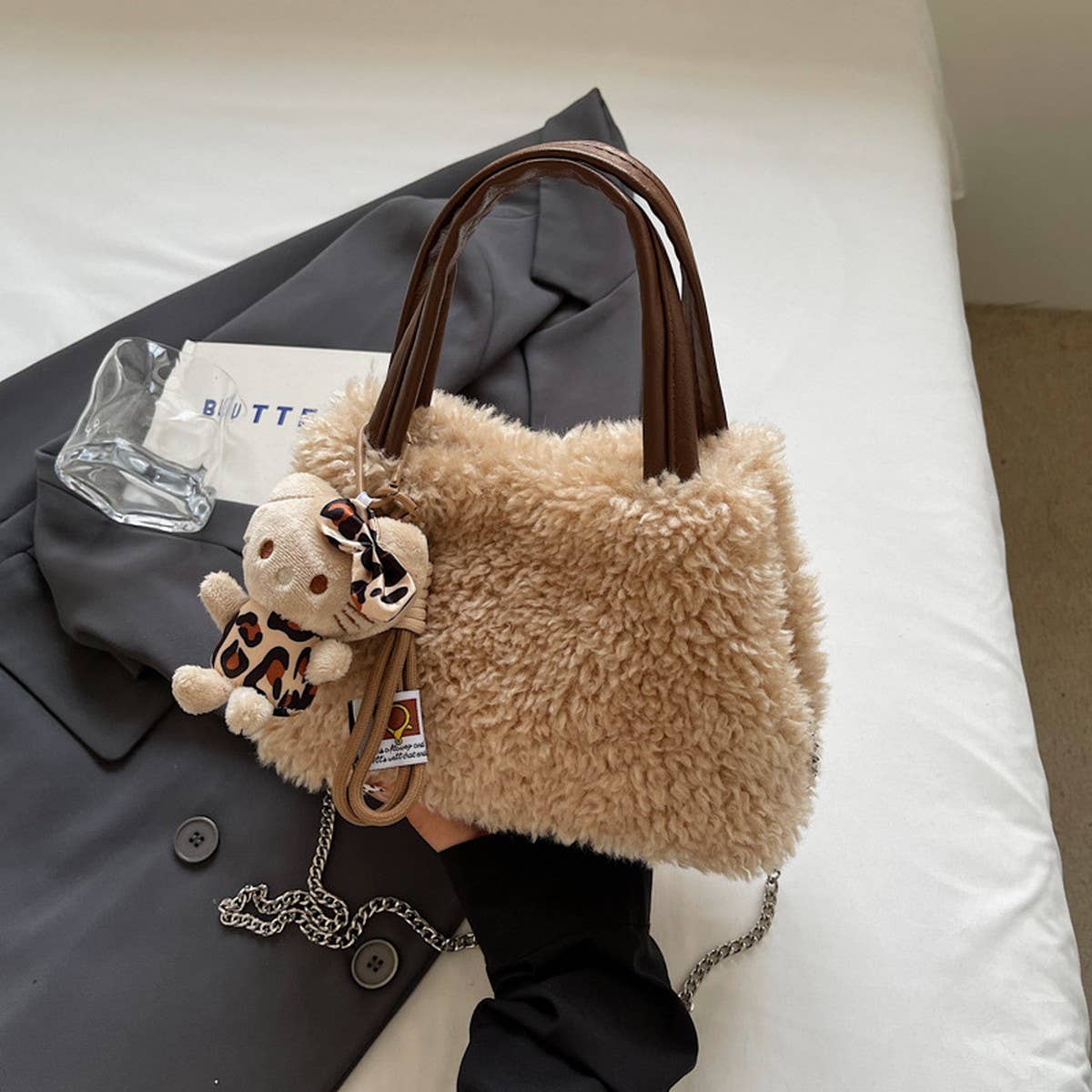 Winter Handbag Shoulder Crossbody Plush Bag_Cwab3963