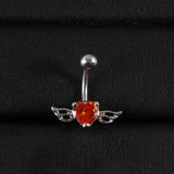 ANGEL WINGS HYPOALLERGENIC BELLY PIERCING RING_CWMM9233