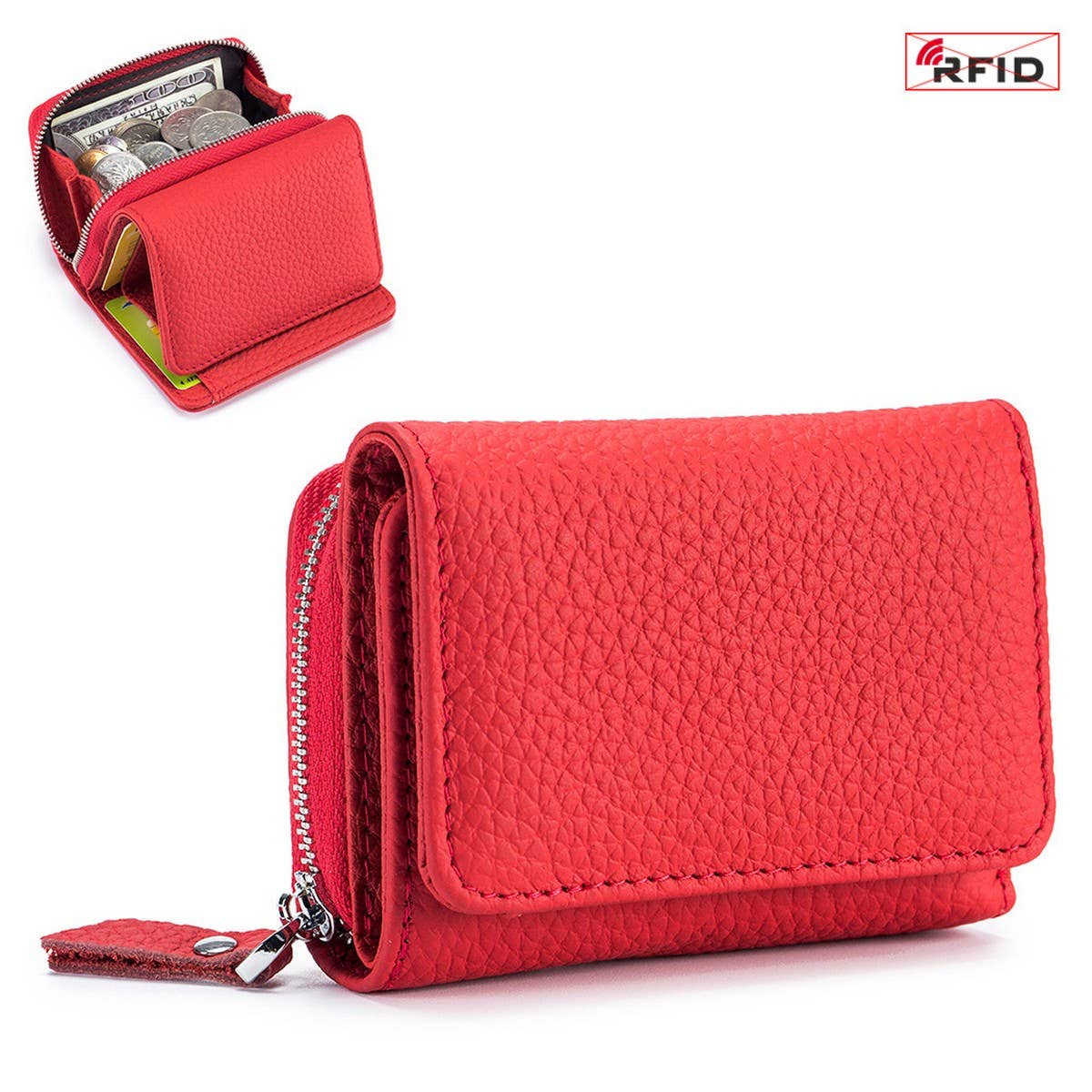 Trifold Mini Large Capacity Leather Wallet_Cwab3703