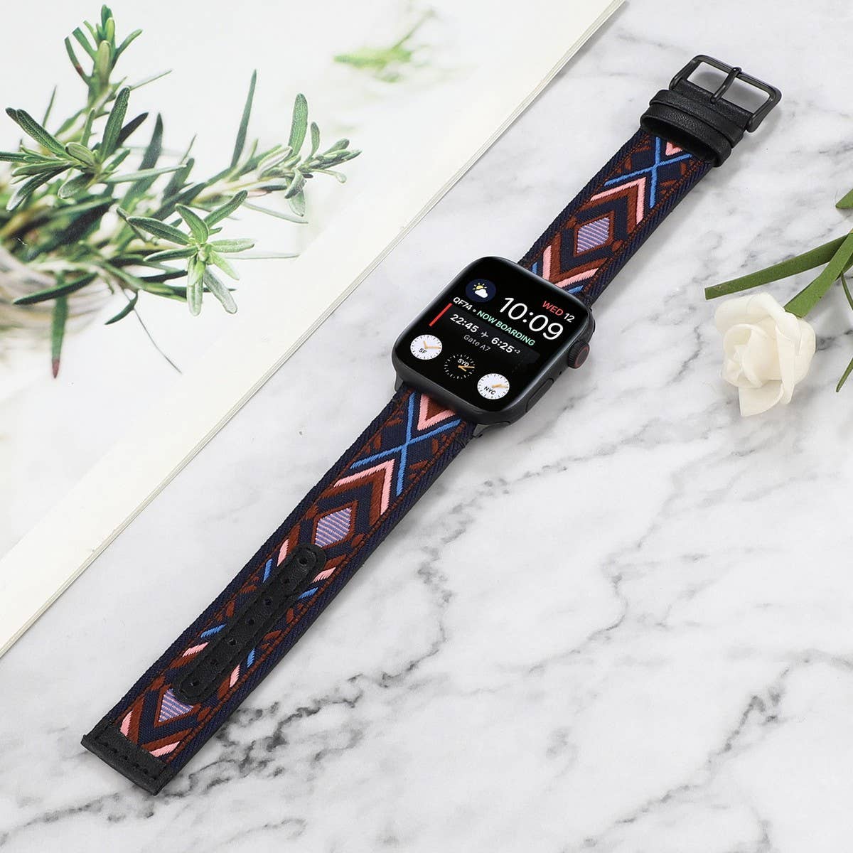 APPLE WATCH IWATCH9 ETHNIC STYLE LEATHER STRAP_CWWW0059