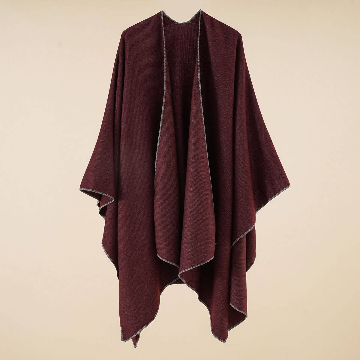 Warm Cape Simple Solid Color Fashionable Shawl_Cwmm2082
