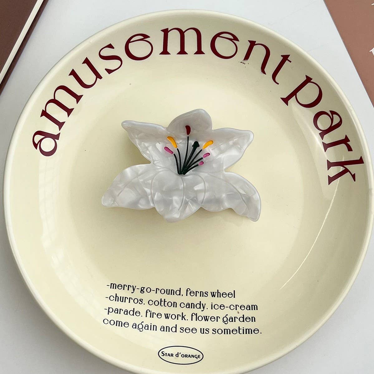 DAISY ACETATE HAIR CLAW SWEET SUNFLOWER BUN CLIP_CWAHA5966