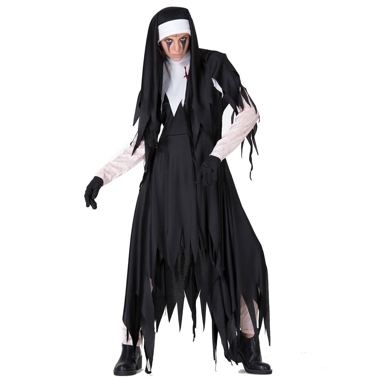 HALLOWEEN HORROR BLOODY NUN COSTUME_CWMM1528