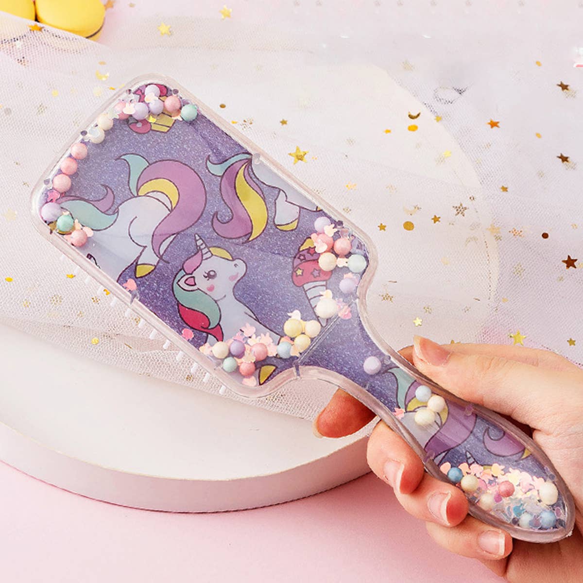 CARTOON QUICKSAND BUBBLE BEAD MASSAGE COMB_CWMM0940