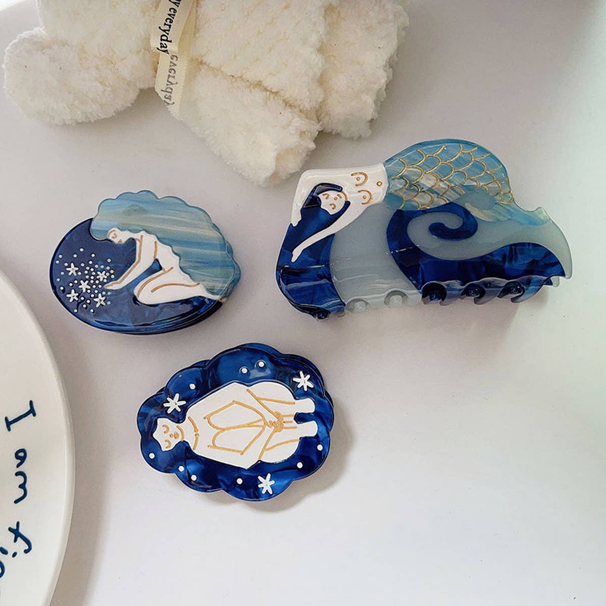 MERMAID PLANET HAIR CLAW DREAMY CUTE GIRL CLIP_CWAHA1339