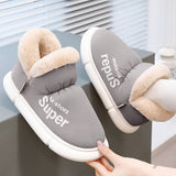 Winter Slippers Warm Waterproof Home House Shoes