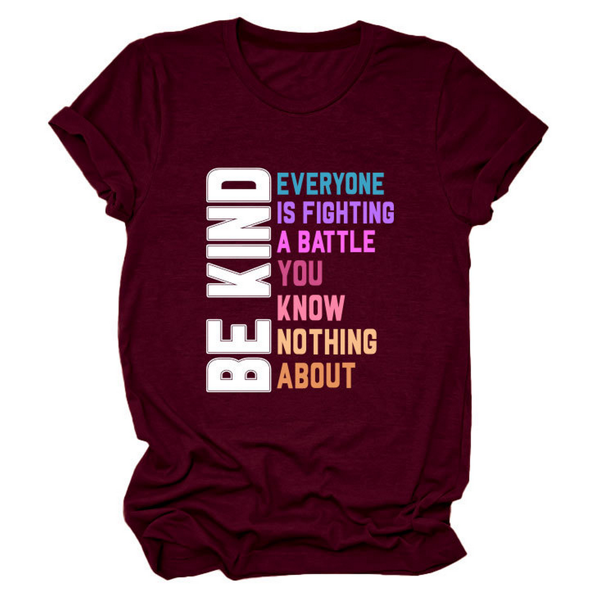 Trendy Womens Tee With Kindness Slogan