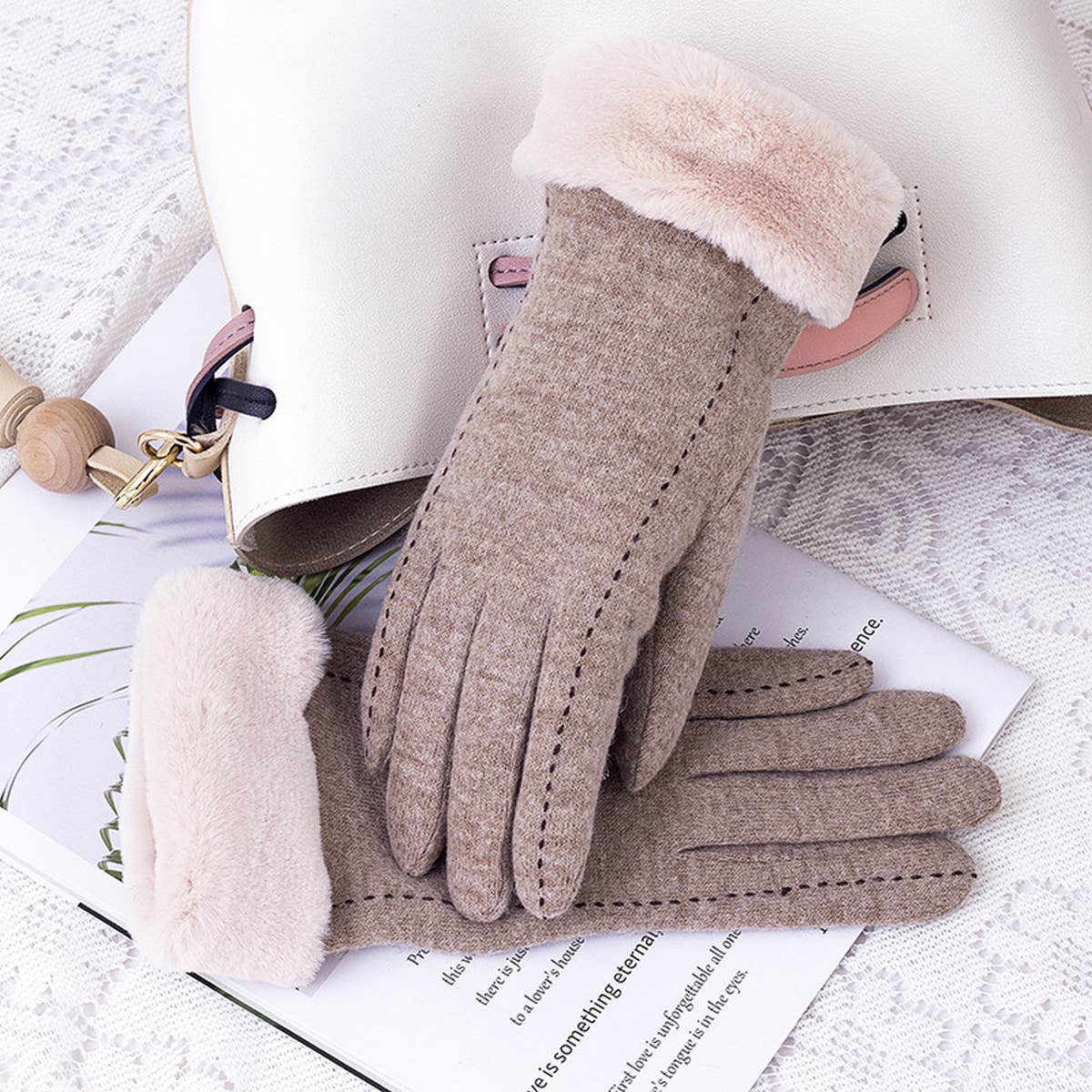 Simple Fleece Warm Breathable Gloves_Cwag0070