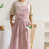 Cwmm1835_Cotton And Linen Household Kitchen Apron