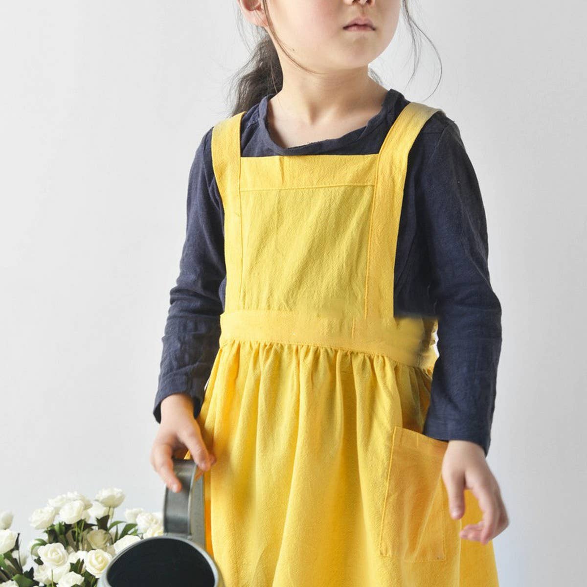 APRONS KIDS LINEN WITH POCKETS VINTAGE_CWMM3300