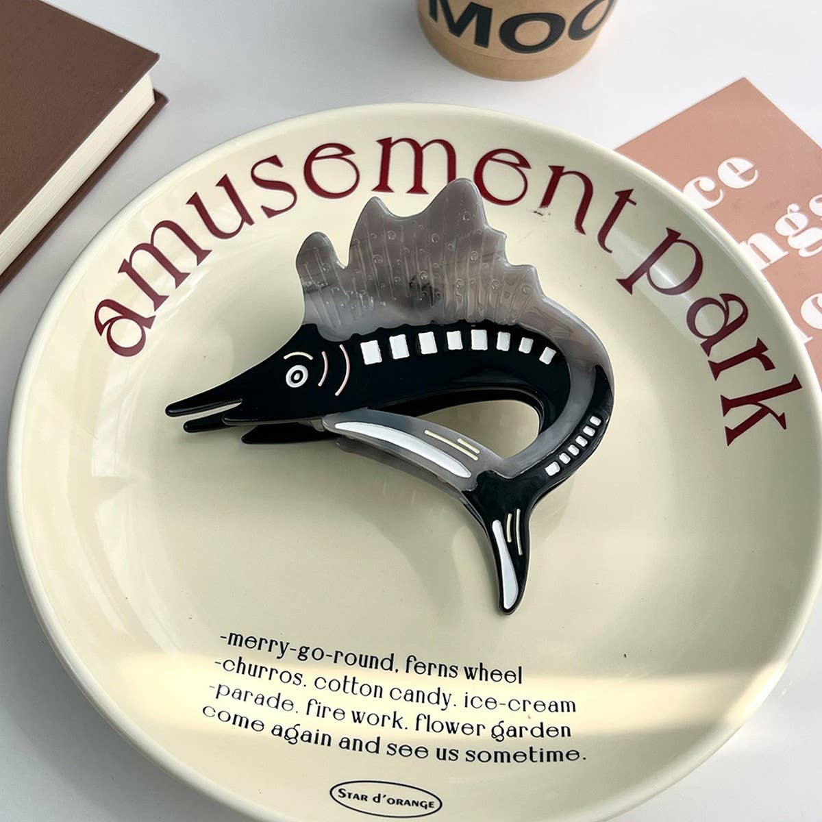 OCEAN SAILFISH ACETATE CLAW CLIP UNIQUE DESIGN_CWAHA5833