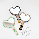 RETRO ACETATE COMPACT MIRROR GEOMETRIC HEART_CWMM6373