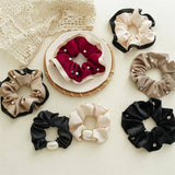 BEADED LARGE INTESTINE HAIR RING SCRUNCHIES_CWAHA2881