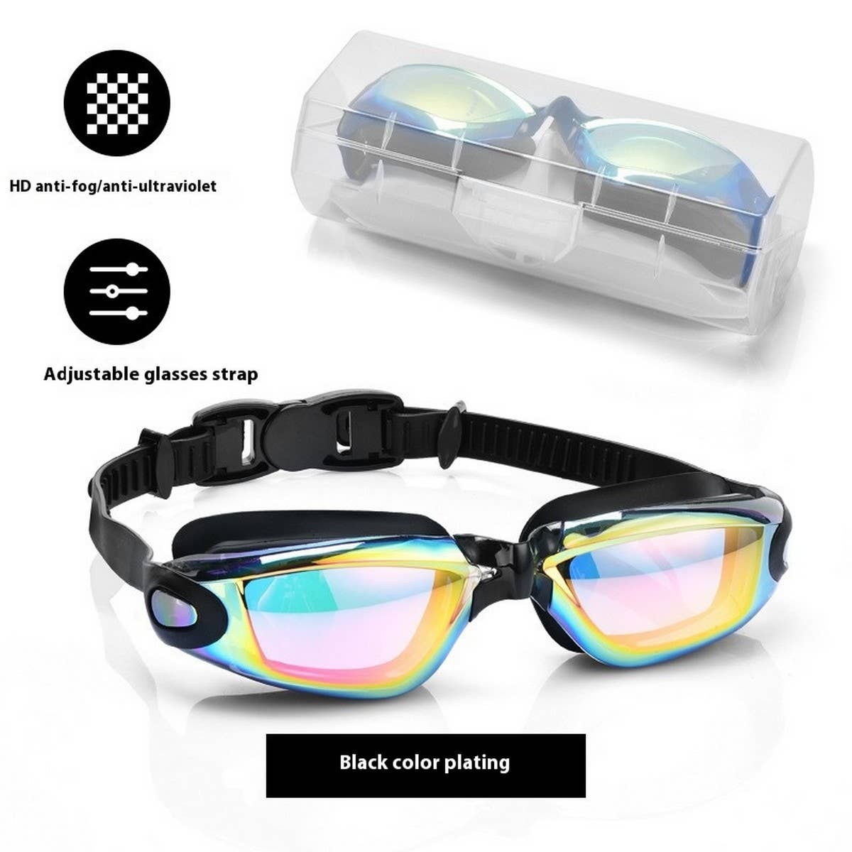 PRO SILICONE SWIM GOGGLES ANTI FOG WATERPROOF_CWASG1037