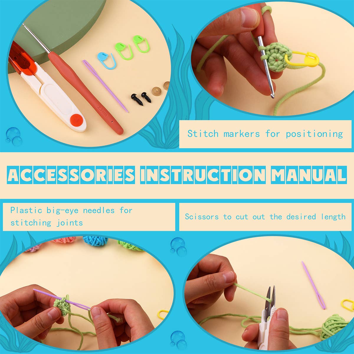 HANDMADE DIY OCTOPUS CROCHET MATERIAL KIT_CWMM0804