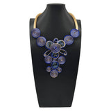 CRYSTAL ALUMINUM WIRE BRAIDED NECKLACE EARRING SET_CWMM4958