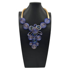 FASHION CRYSTAL ALUMINUM NECKLACE EARRINGS SET_CWMM4965