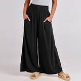 Solid Color Casual Stretch Straight Leg Pants