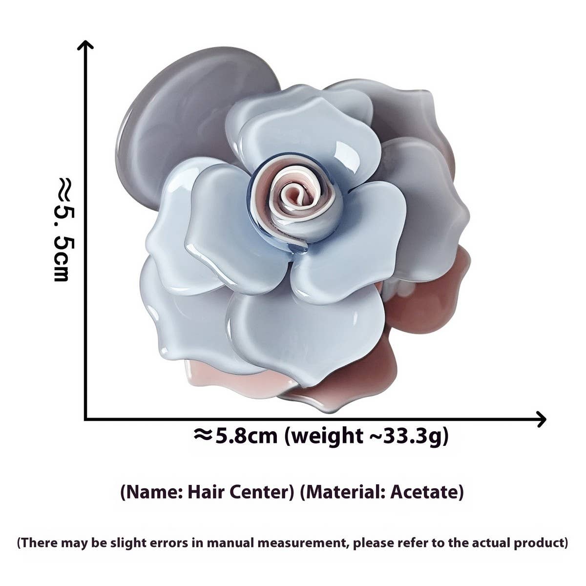 Rose Acetate Hair Clip - Sweet And Elegant_Cwaha07192