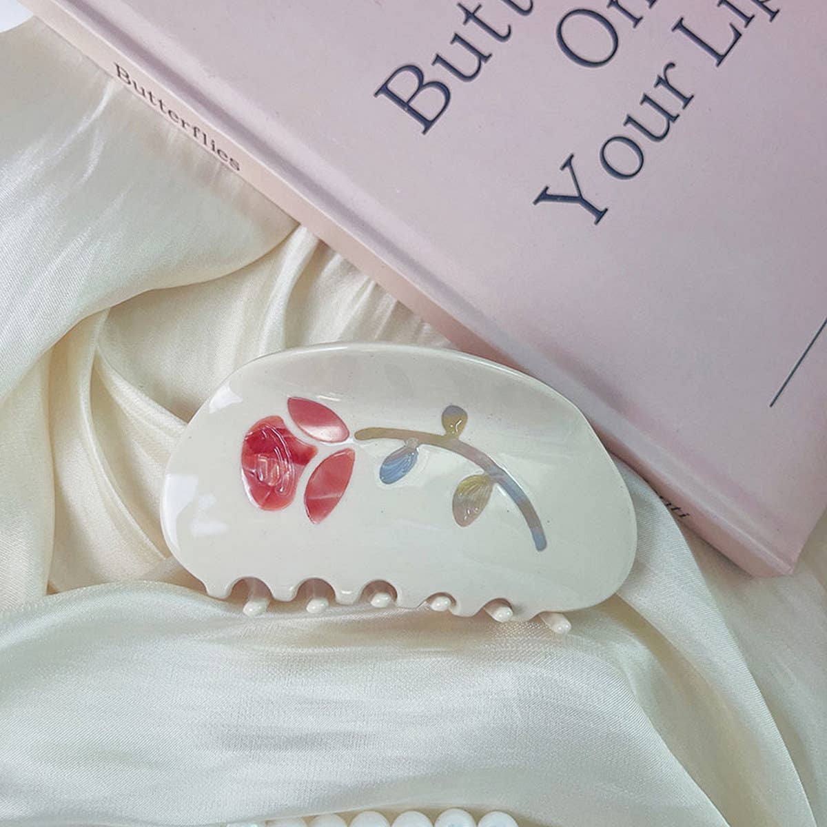 HIGH QUALITY ROSE FLOWER SPLICING HAIR CLIP_CWAHA1345