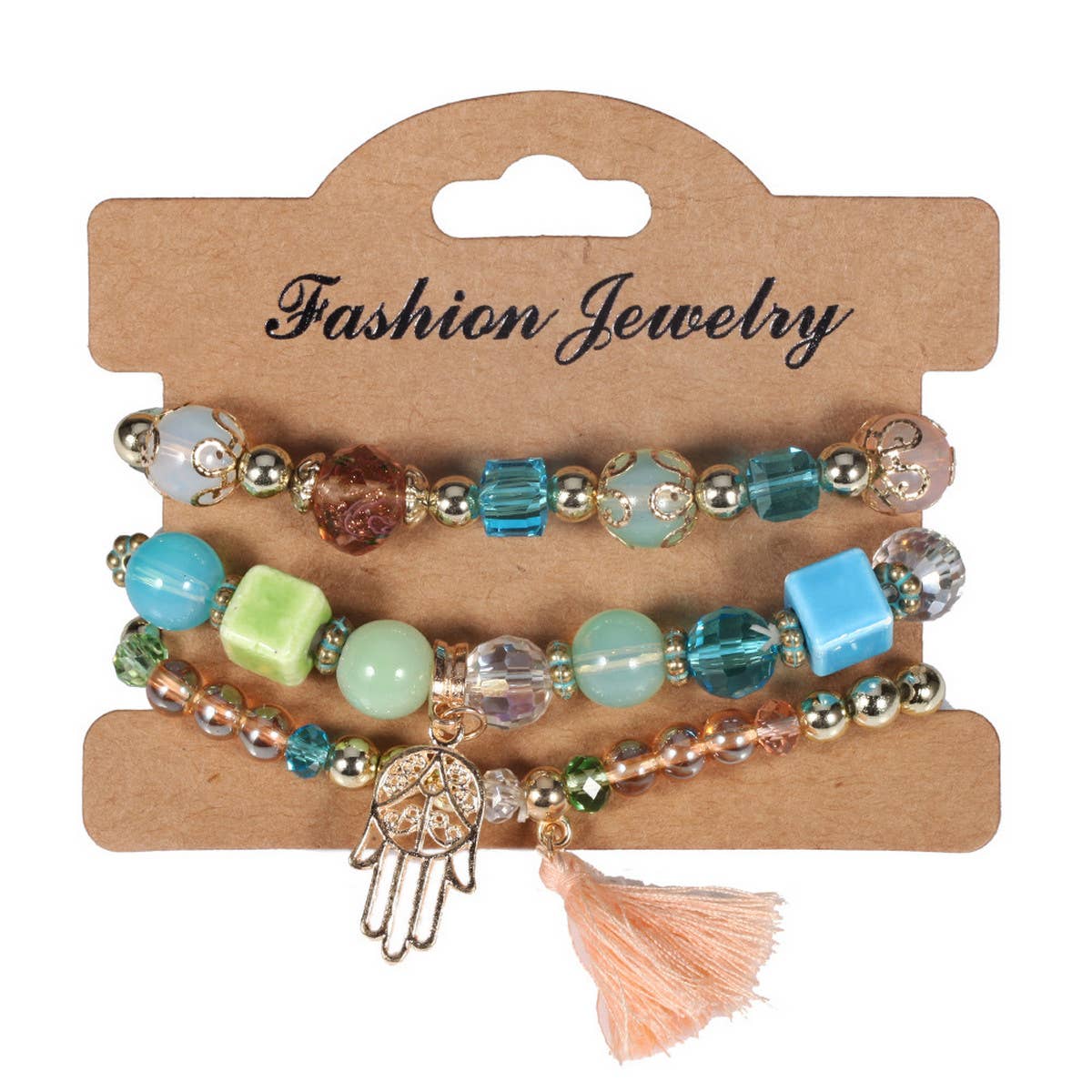 Womens Tassel Handmade Beaded Bracelet