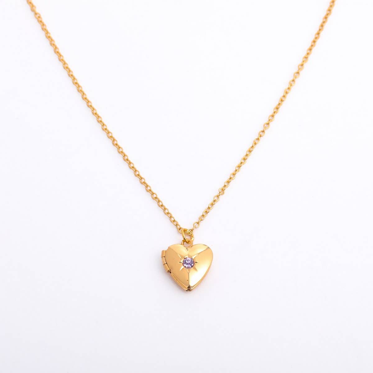NEW DECEMBER BIRTHSTONE HEART NECKLACE_CWMM3754