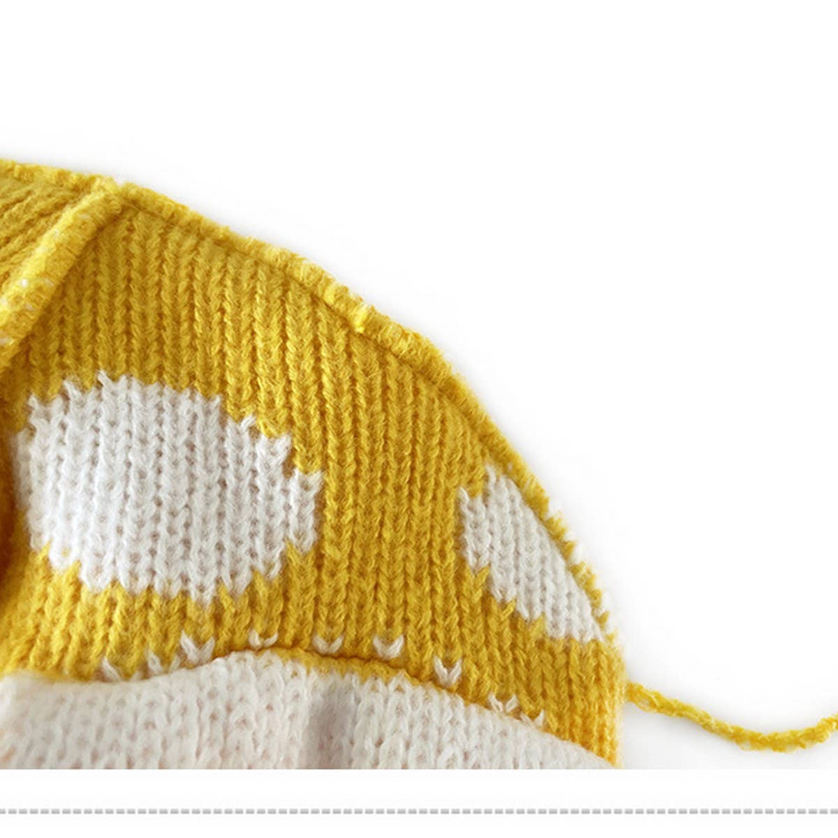 ADULT POLKA DOT FABRIC LABEL BEANIE KNITTED HAT_CWAH2052