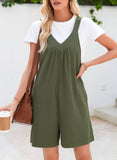 Womens Waffle Knit Jumpsuit With Side Pockets