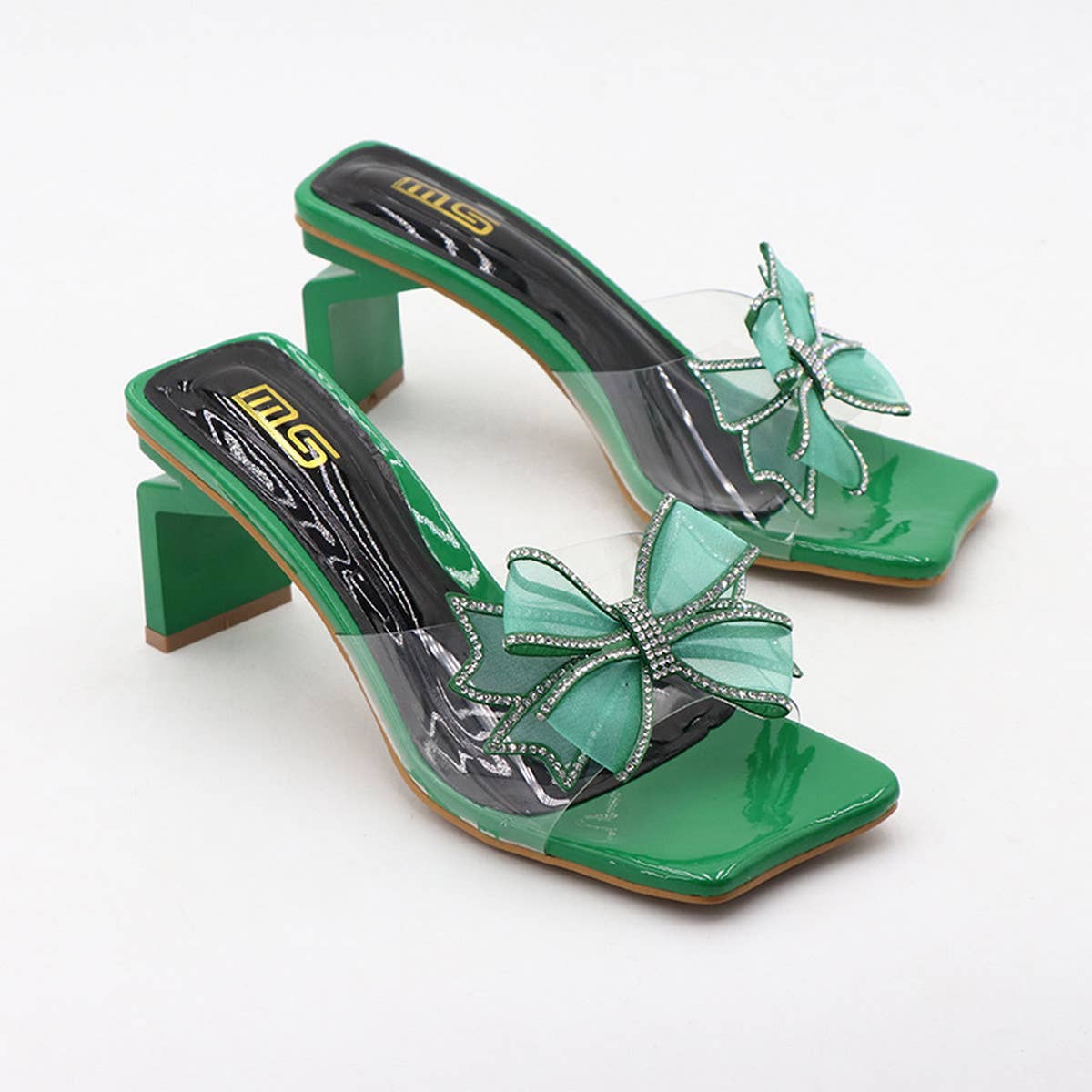 SEXY HIGH HEELS WITH BOW THICK HEEL AND SQUARE TOE_CWSHS0593