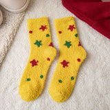 CHRISTMAS STAR PATTERN COZY SOCKS_CWMS0206