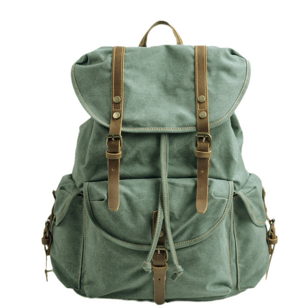 Vintage Canvas Large Capacity Backpack_Cwab5528