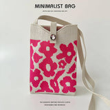 Fashionable Single-Shoulder Knitted Crossbody Bag