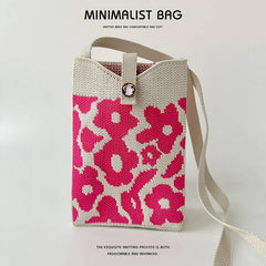 Fashionable Single-Shoulder Knitted Crossbody Bag