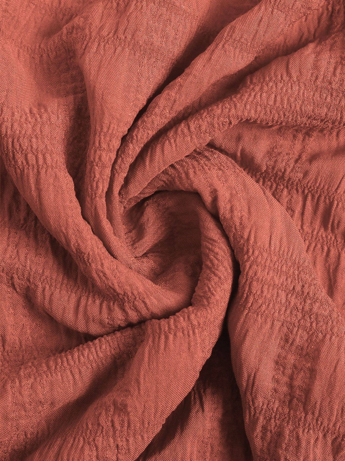 Solid Color Texture Pleated Ruffled Short Dress