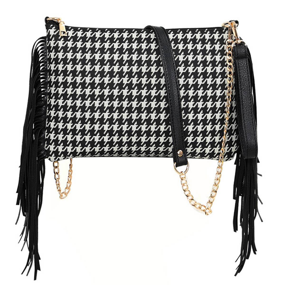 Women Casual Leopard Tassel Shoulder Bag_Cwab0803