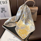 SILK SCARF SUMMER SQUARE SHAWL HEADBAND_CWASC0620